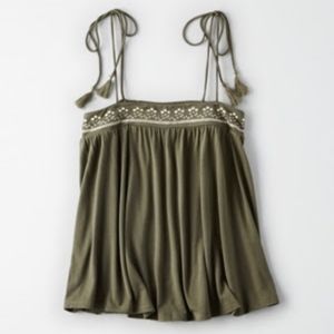 America Eagle Tie Halter Top